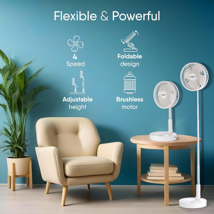 Adjustable Telescopic Rechargeable Standing Pedestal Fan